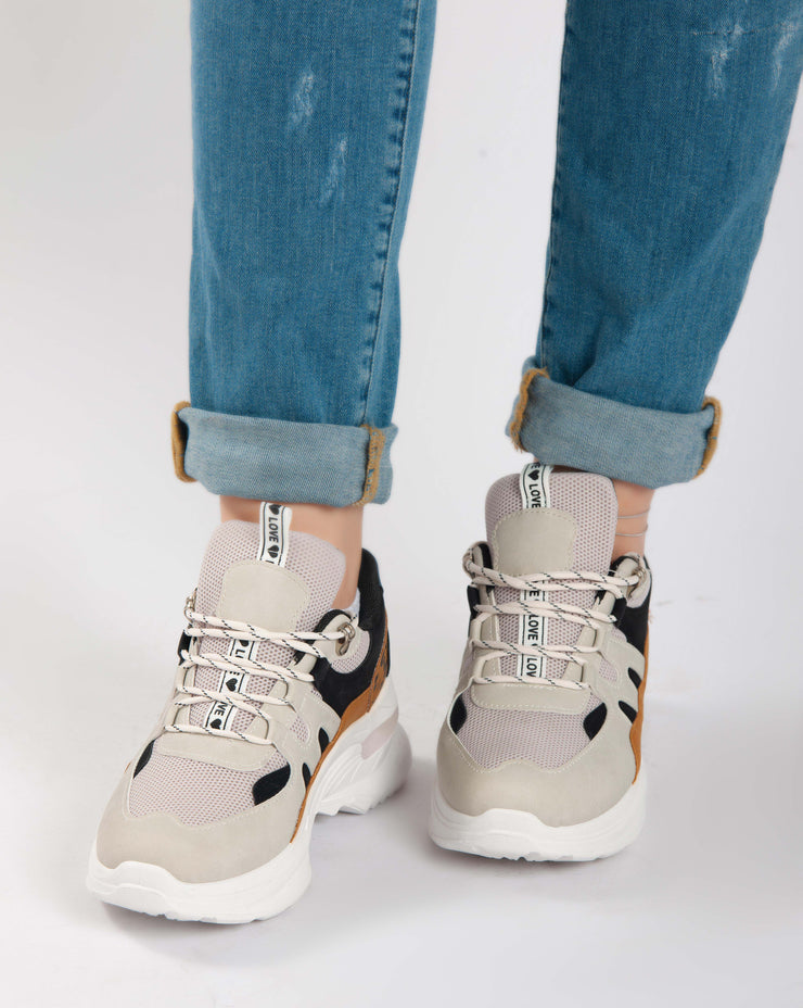 Chunky High Sneakers - camel