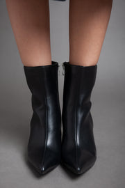 High Heel Classy Half Boot - Black