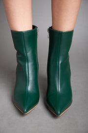 High Heel Classy Half Boot - Green