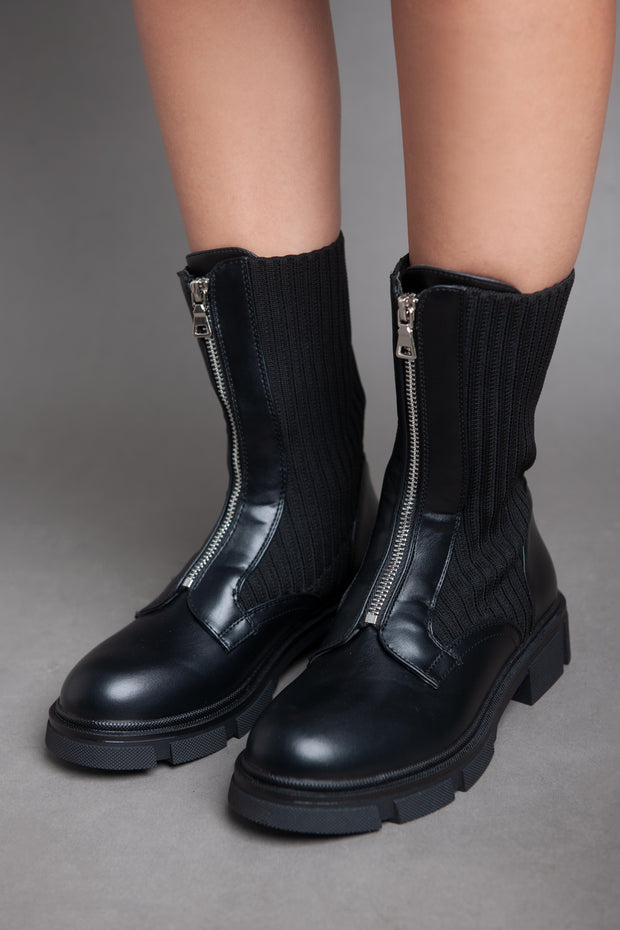 Sided Socks - Half Boot - Black