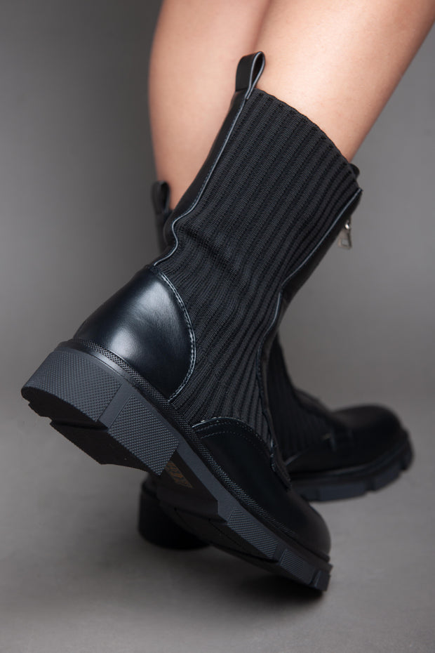 Sided Socks - Half Boot - Black