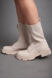 Sided Socks - Half Boot - Beige