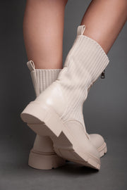 Sided Socks - Half Boot - Beige