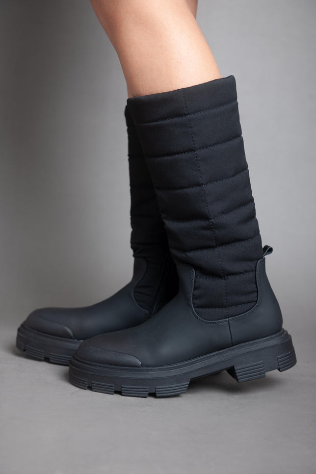 Puffy Long Boots - Black