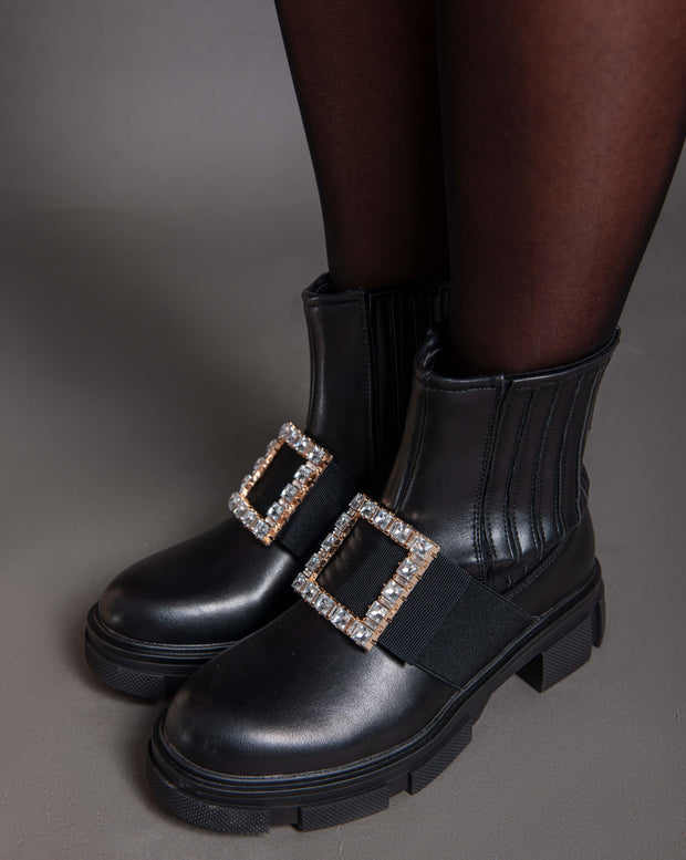 Rangers strass buckle boots - Black
