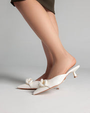 Closed Toe Mules - Sandals - White