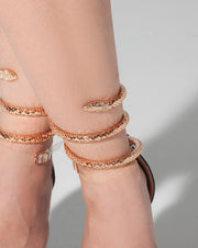 Snake Ankle Strap - Sandals - Gold
