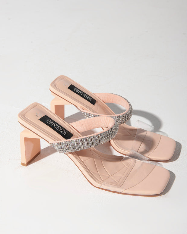 Strass Mules - Sandals - Pink