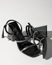 Strass Ankle Strap - Sandals - Black