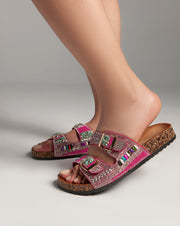 African Stones Slippers - Pink