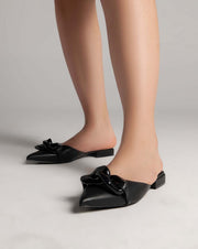 Flat Mules - Sandals - Black