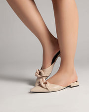 Flat Mules - Sandals - Beige