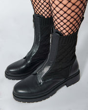 Rubberised chuncky boots - Black a