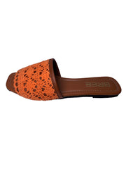 Woven flat slippers - Orange