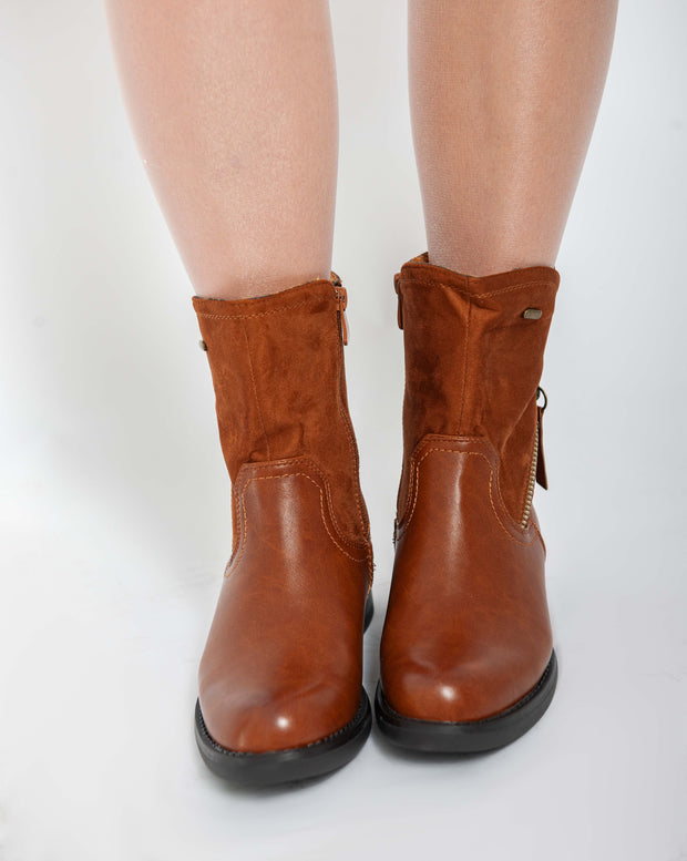 Rieker Chunky Ankle Boots - Camel