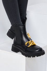 Chunky chain ankle boots