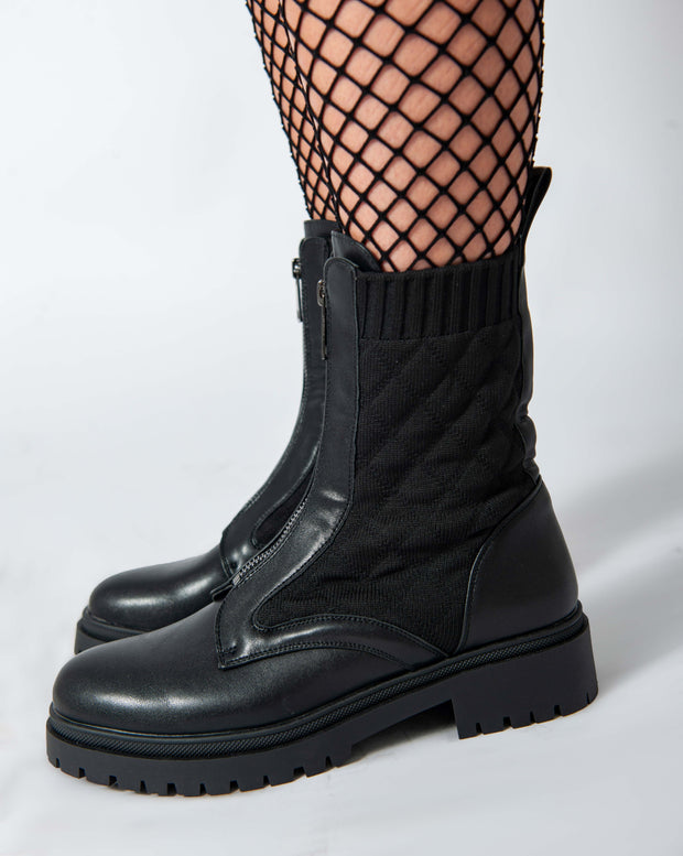Rubberised chuncky boots - Black a