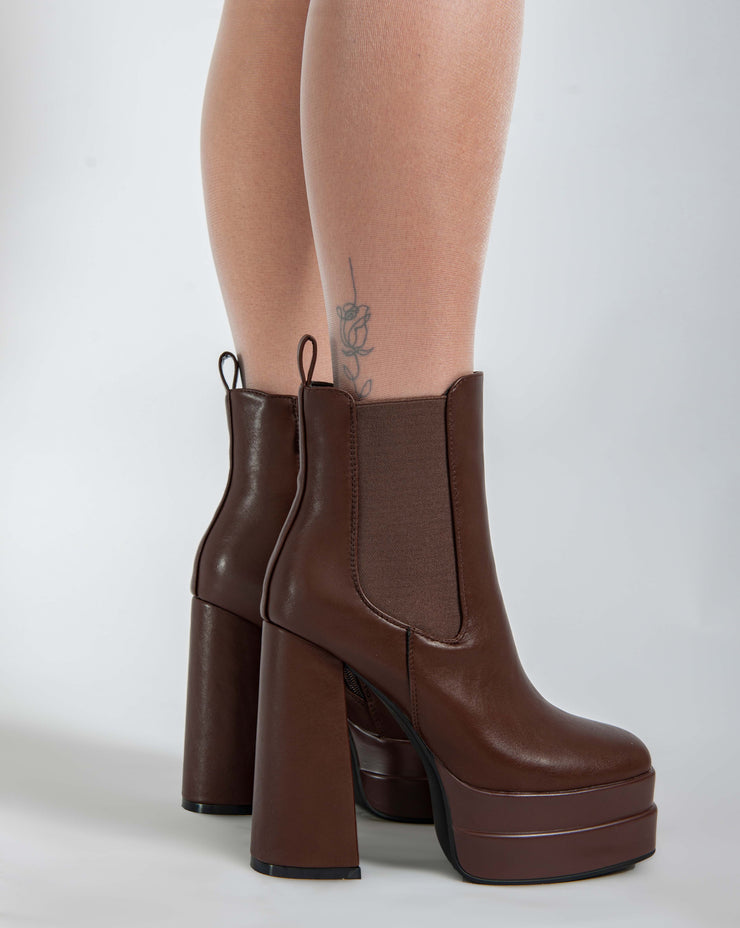 Kyana high heel ankle boots - Brown