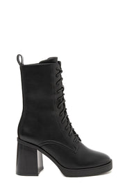 Ladies lace up ankle boots - Black