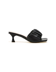 mules pedal with frilled band - Sandal Heels - Black