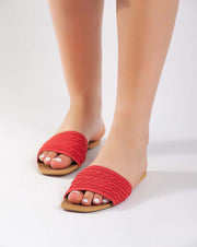 Fabric Beach Slipper - Pink