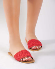 Fabric Beach Slipper - Pink