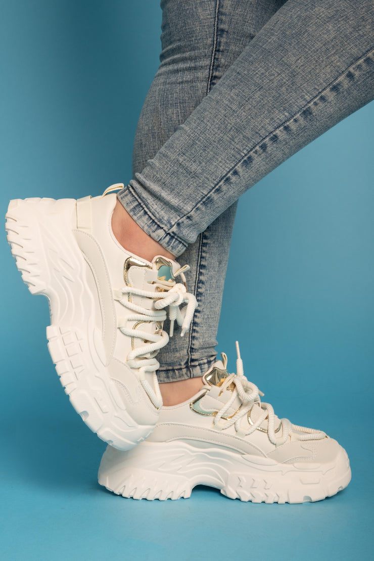Chunky Edge Sneakers - Beige