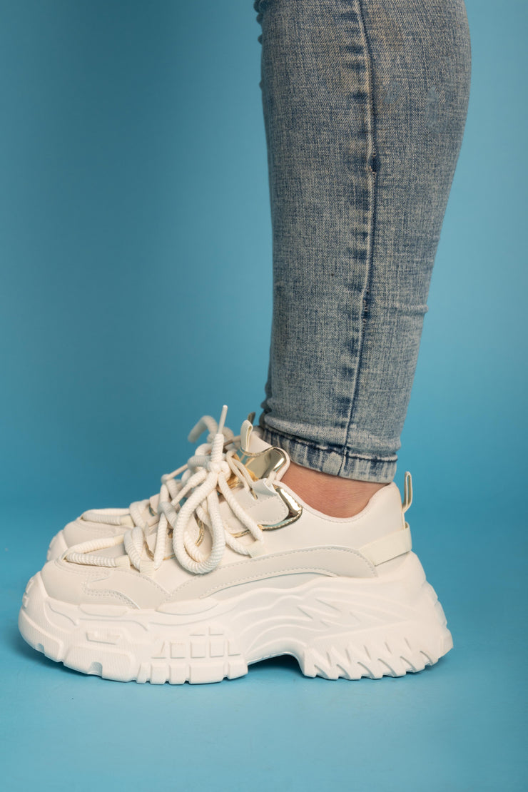 Chunky Edge Sneakers - Beige
