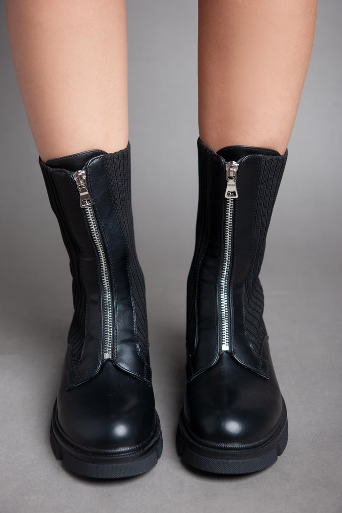 bree Sided Socks - Half Boot - Black
