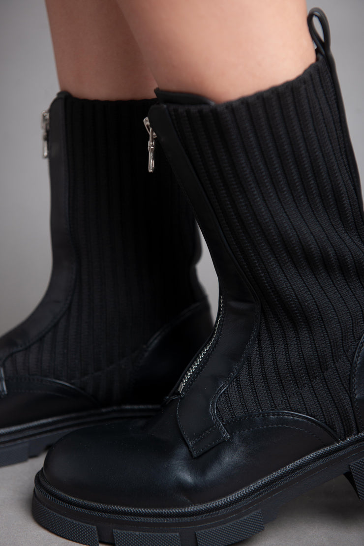 Sided Socks - Half Boot - Black