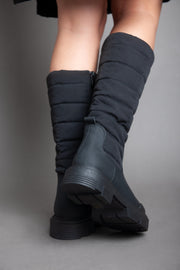 Puffy Long Boots - Black