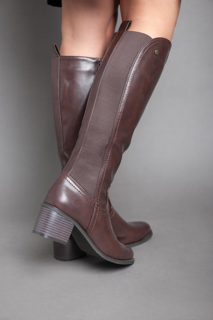 Cowboy Knee Boot - Brown