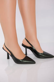 Classic V-Cut Heel - Black