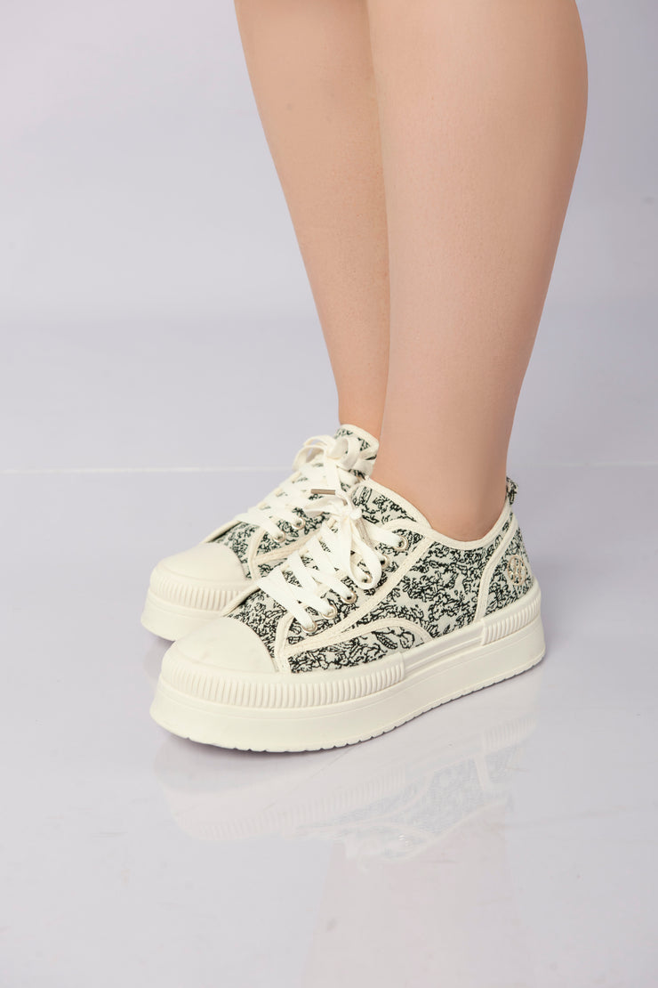 Ink Weave Sneakers - White