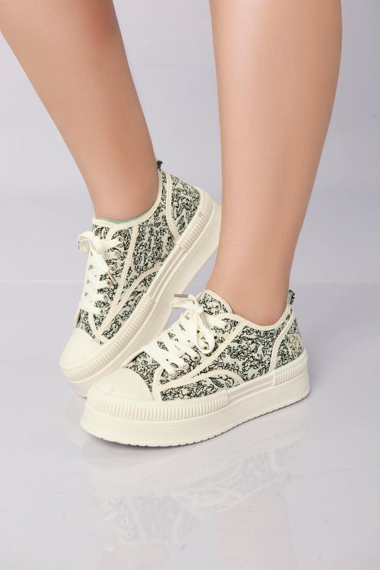 Ink Weave Sneakers - White