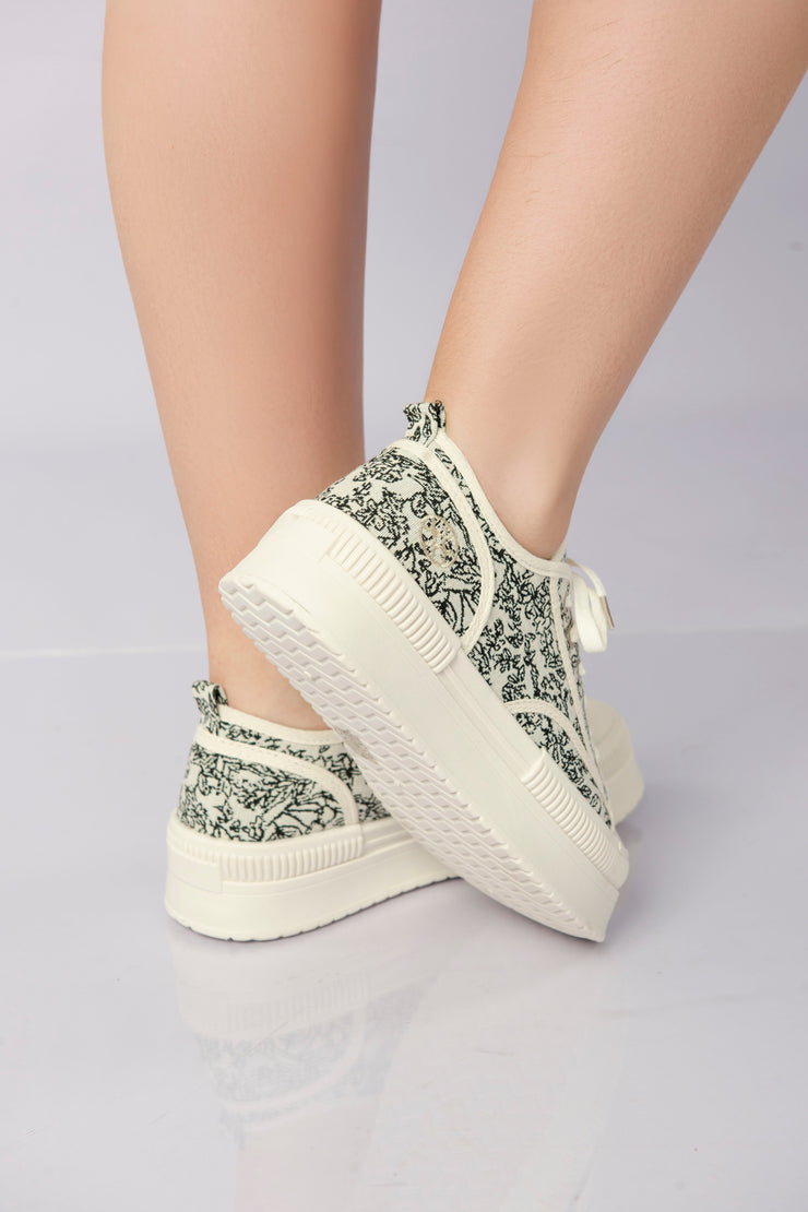 Ink Weave Sneakers - White