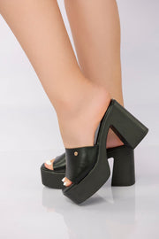 Platform Block Mule - Black