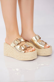 Sierra Buckle Sandal - Gold