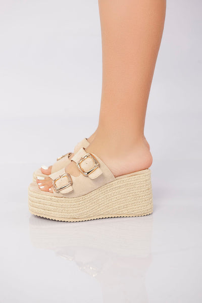 Sierra Buckle Sandal - Khaki