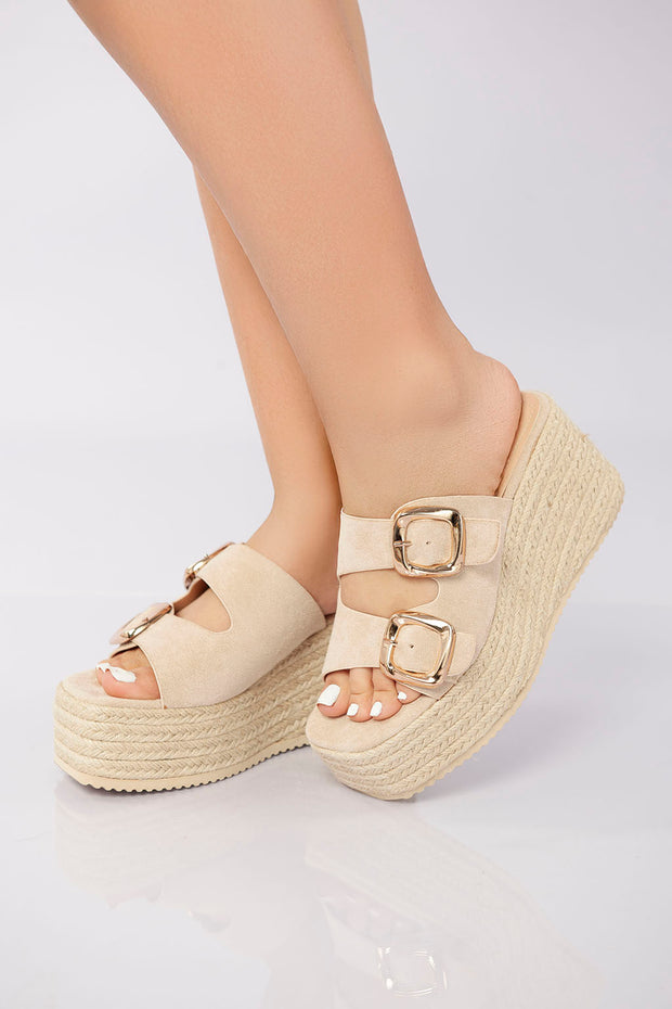 Sierra Buckle Sandal - Khaki