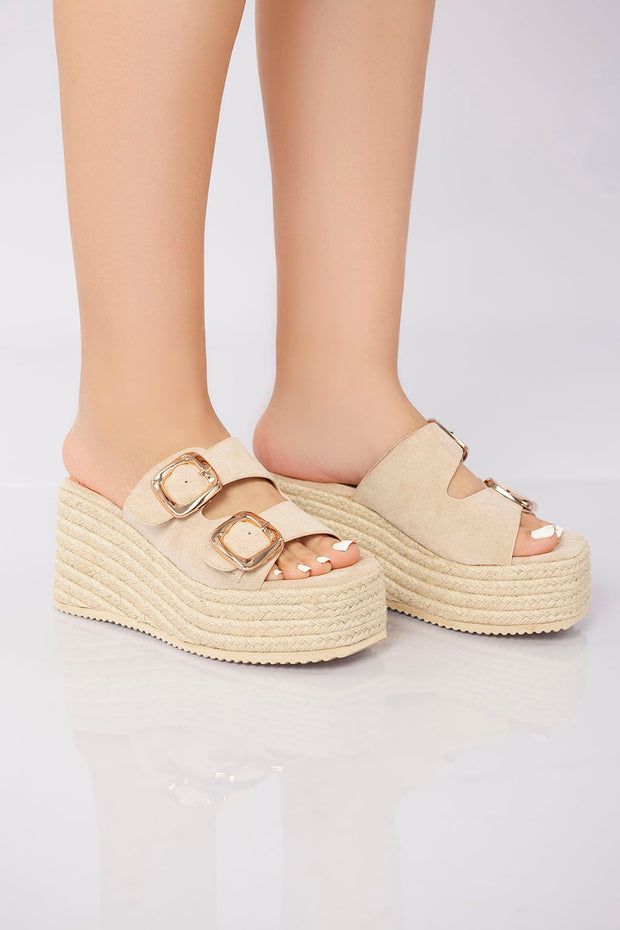 Sierra Buckle Sandal - Khaki