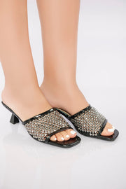 Sparkling Slide Sandal - Black