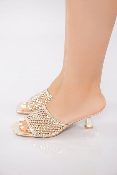 Sparkling Slide Sandal - Gold