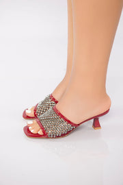 Sparkling Slide Sandal - Red