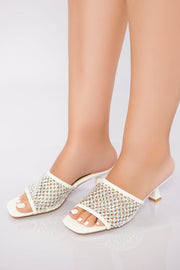 Sparkling Slide Sandal - White