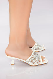Sparkling Slide Sandal - White