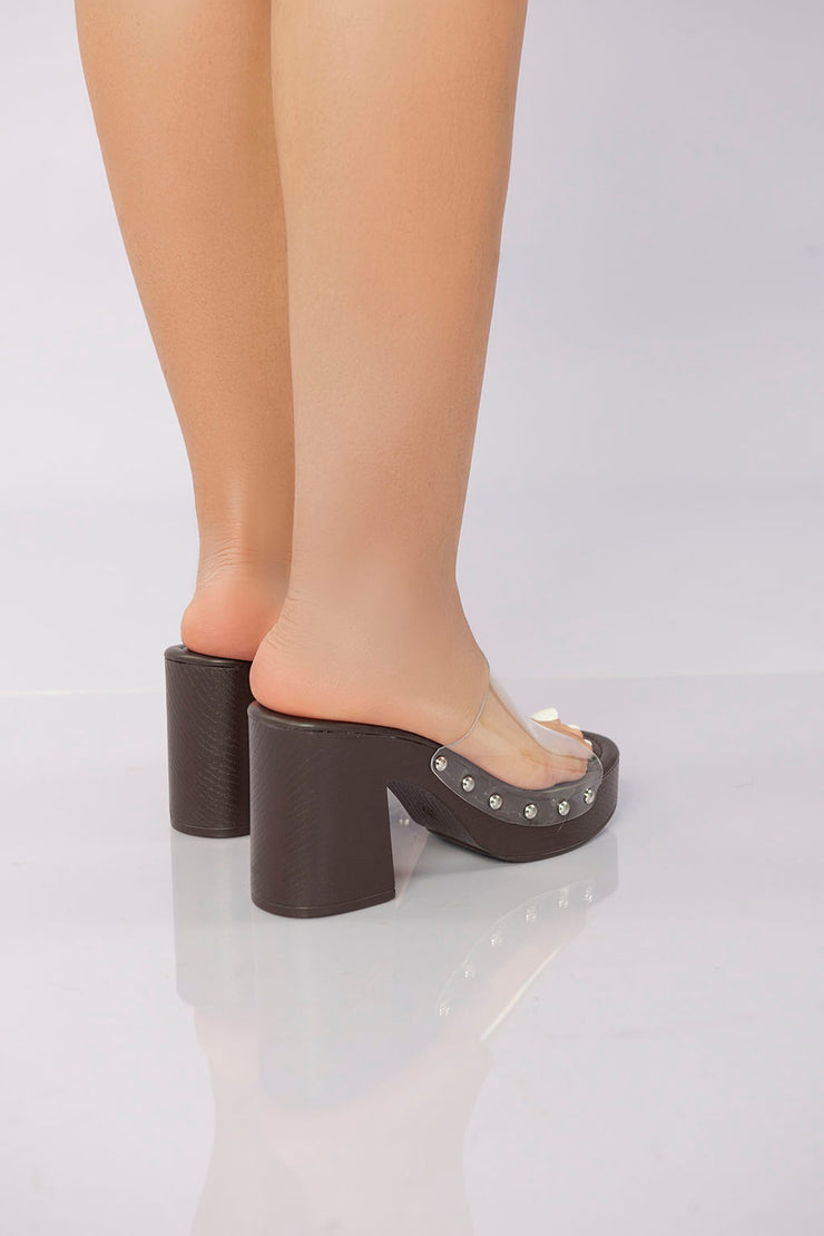 Vivid Vision Block Heel - Brown