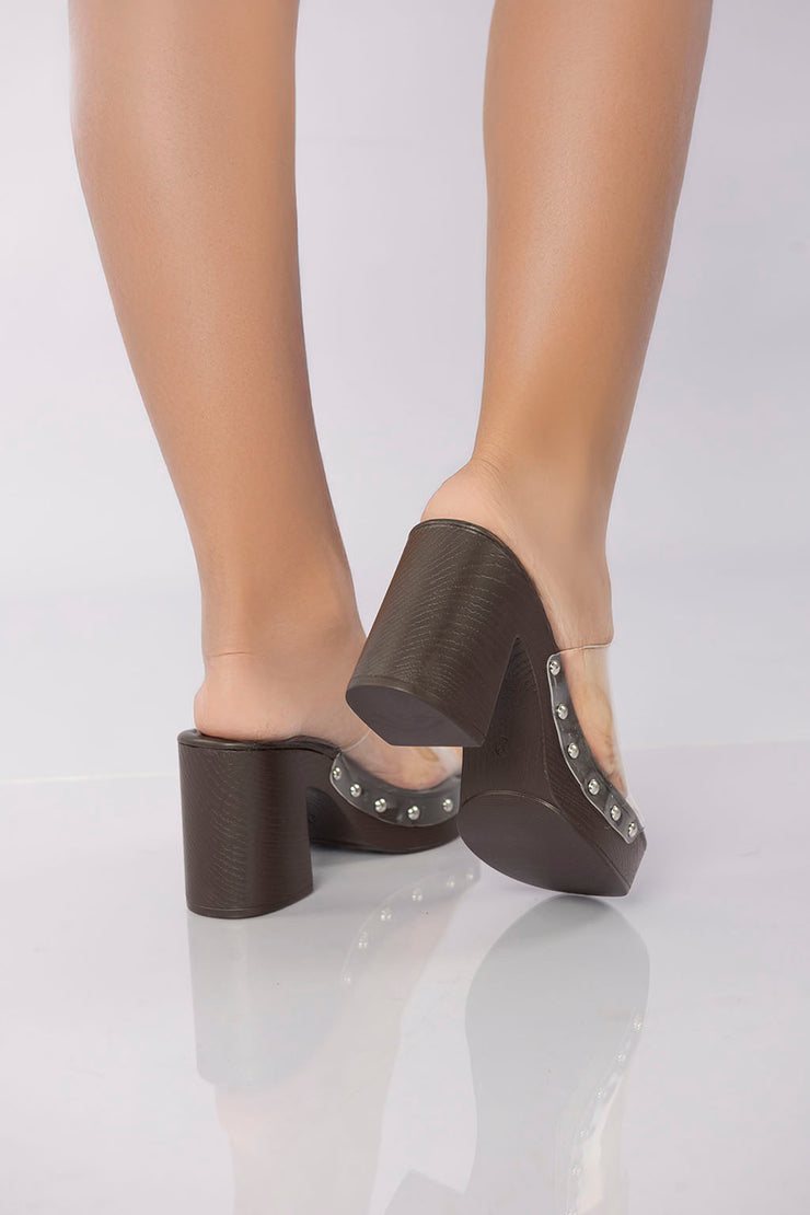 Vivid Vision Block Heel - Brown