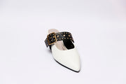 Flat Heel Pointed Toe Buckle Strap