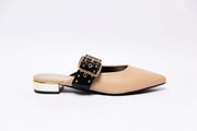 Flat Heel Pointed Toe Buckle Strap
